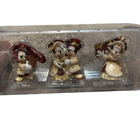 Vintage Disney Victorian Mickey Minnie Ornament Set - Picture 1 of 5